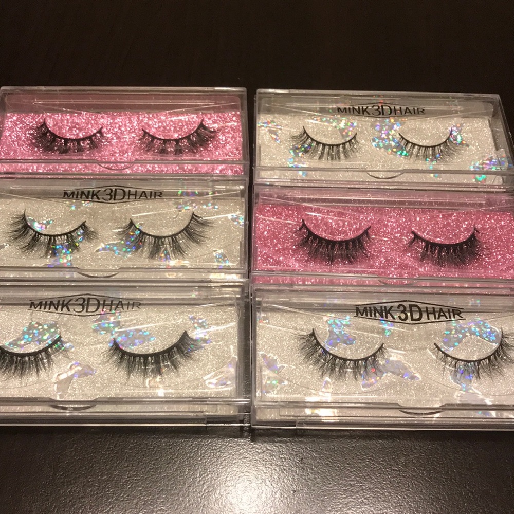 6 styles of mink false eyelashes